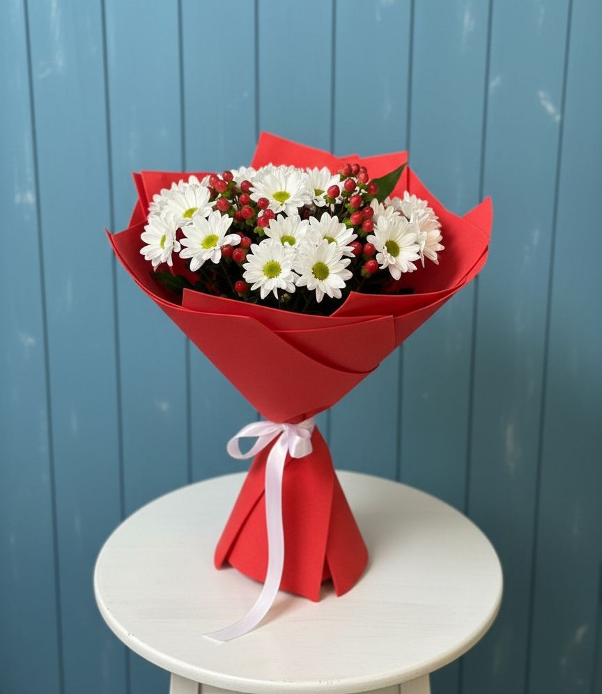 Букет цветов из: Хризантемы в Ликино-Дулево