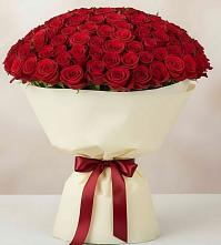 Букет 101 Красная роза Милано в Ликино-Дулево
