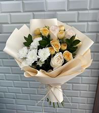 Букет цветов из:  Розы и Хризантемы в Ликино-Дулево