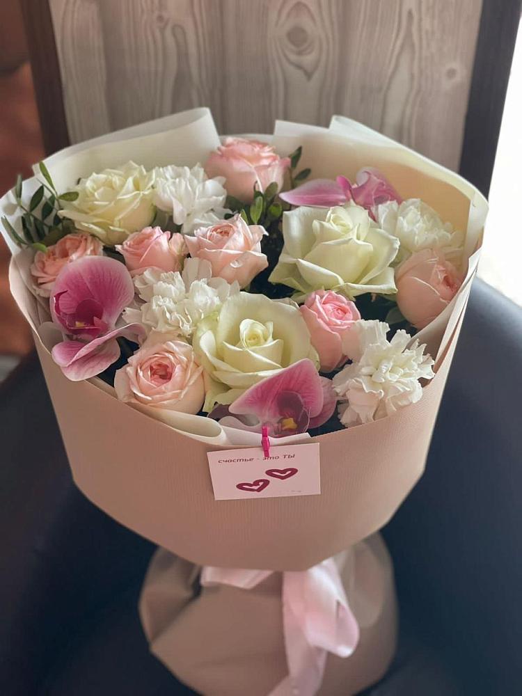 Букет цветов из: Орхидеи, Розы и Гвоздики в Ликино-Дулево