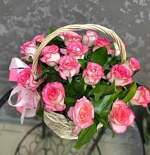 Цветочная композиция из Розы в корзине #REPLACE_PRED# Ликино-Дулево