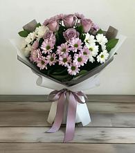 Букет цветов из:  Хризантемы и Розы в Ликино-Дулево