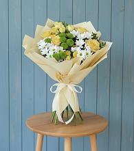 Букет цветов из:  Хризантемы и Розы в Ликино-Дулево