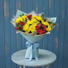 Букет цветов из:  Альстромерии и Хризантемы в Ликино-Дулево